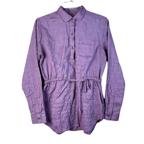 Mountain Hardwear Button Up Tie-Waist Shirt Purple Women's Size Small S - Picture 1 of 11